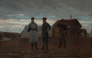 Winslow Homer Officers at Camp Benton France oil painting artist